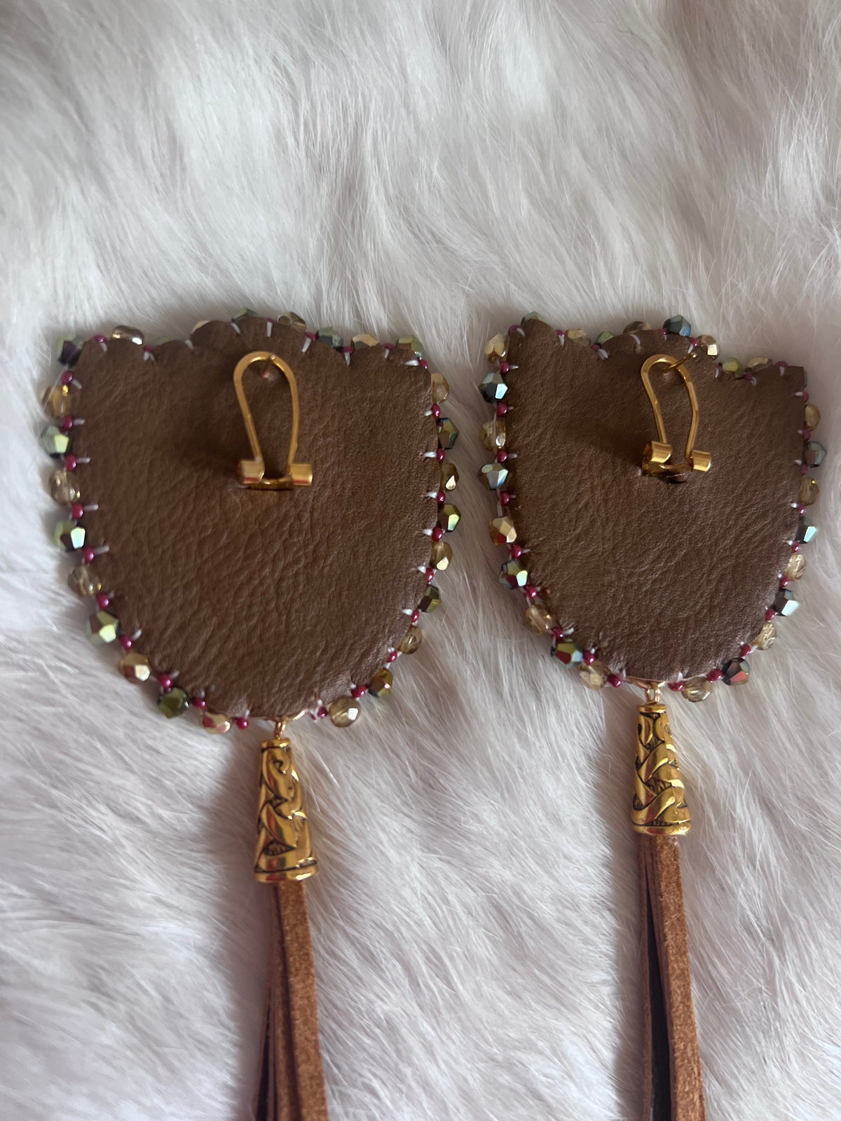 Floral tulip 🌷 burgundy tassel