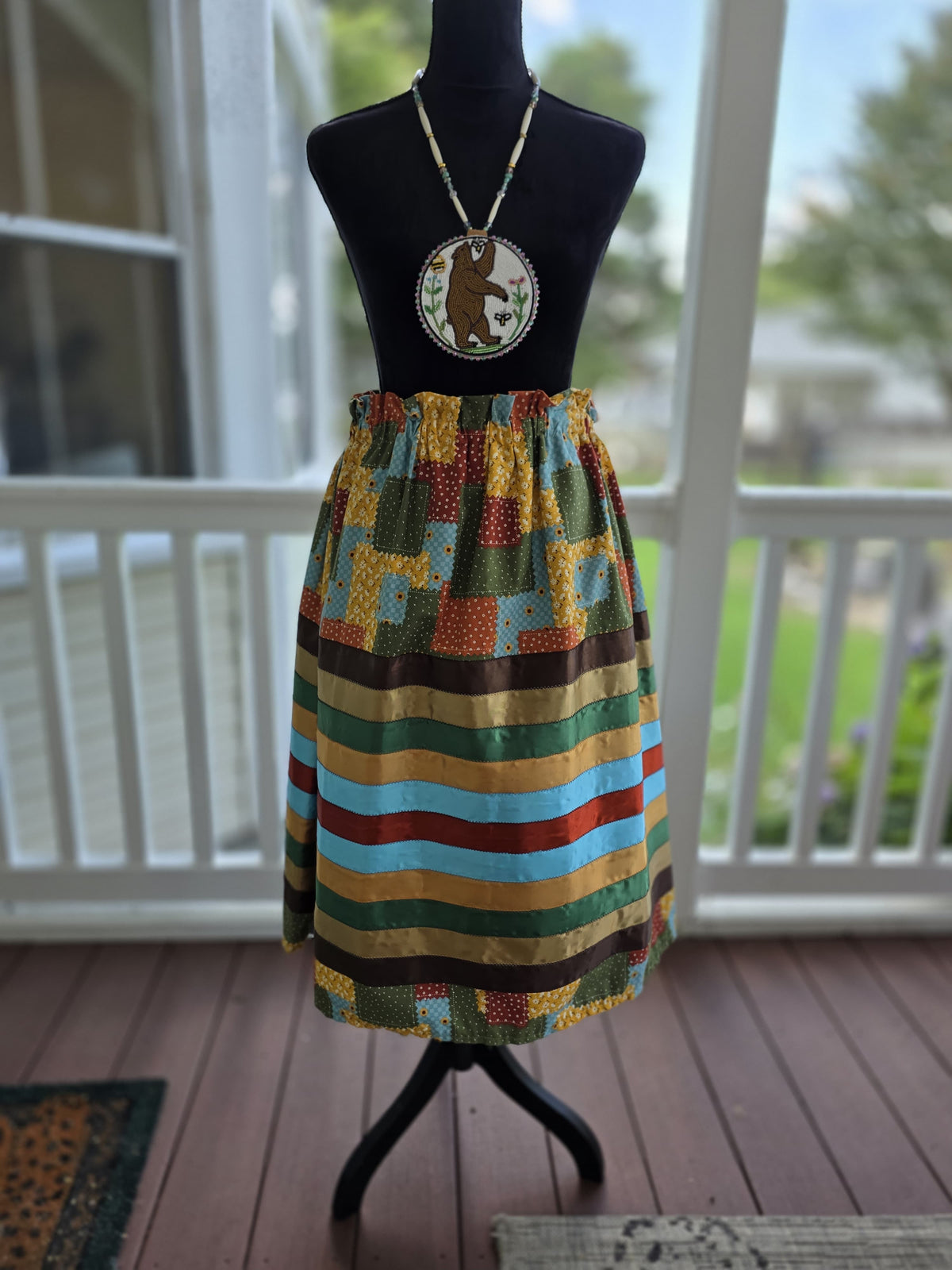 Patch-style Skirt