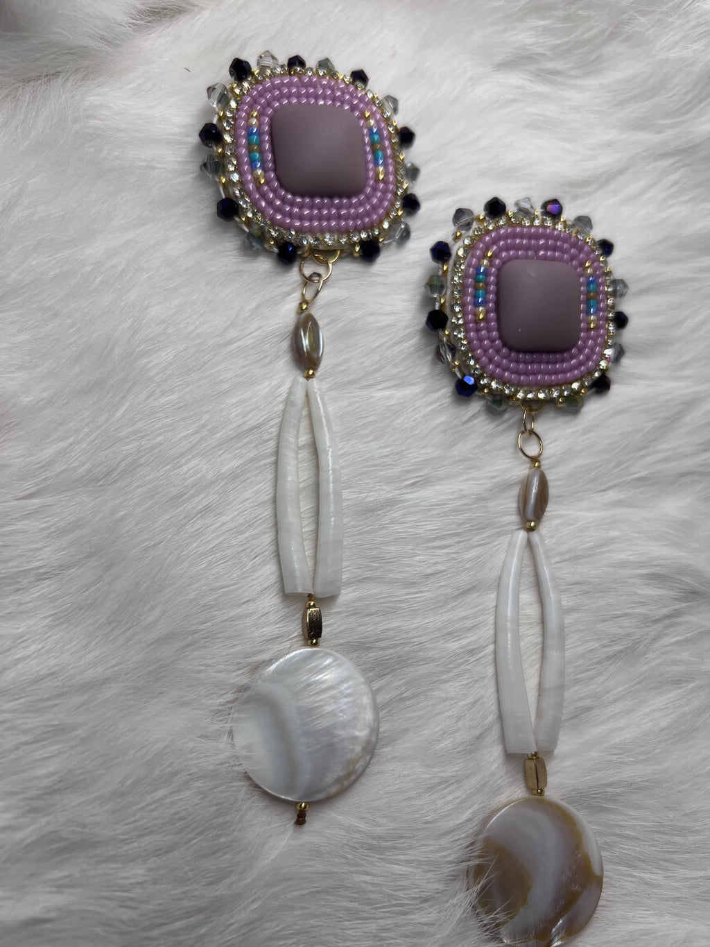Purple dentalium Coquille shell