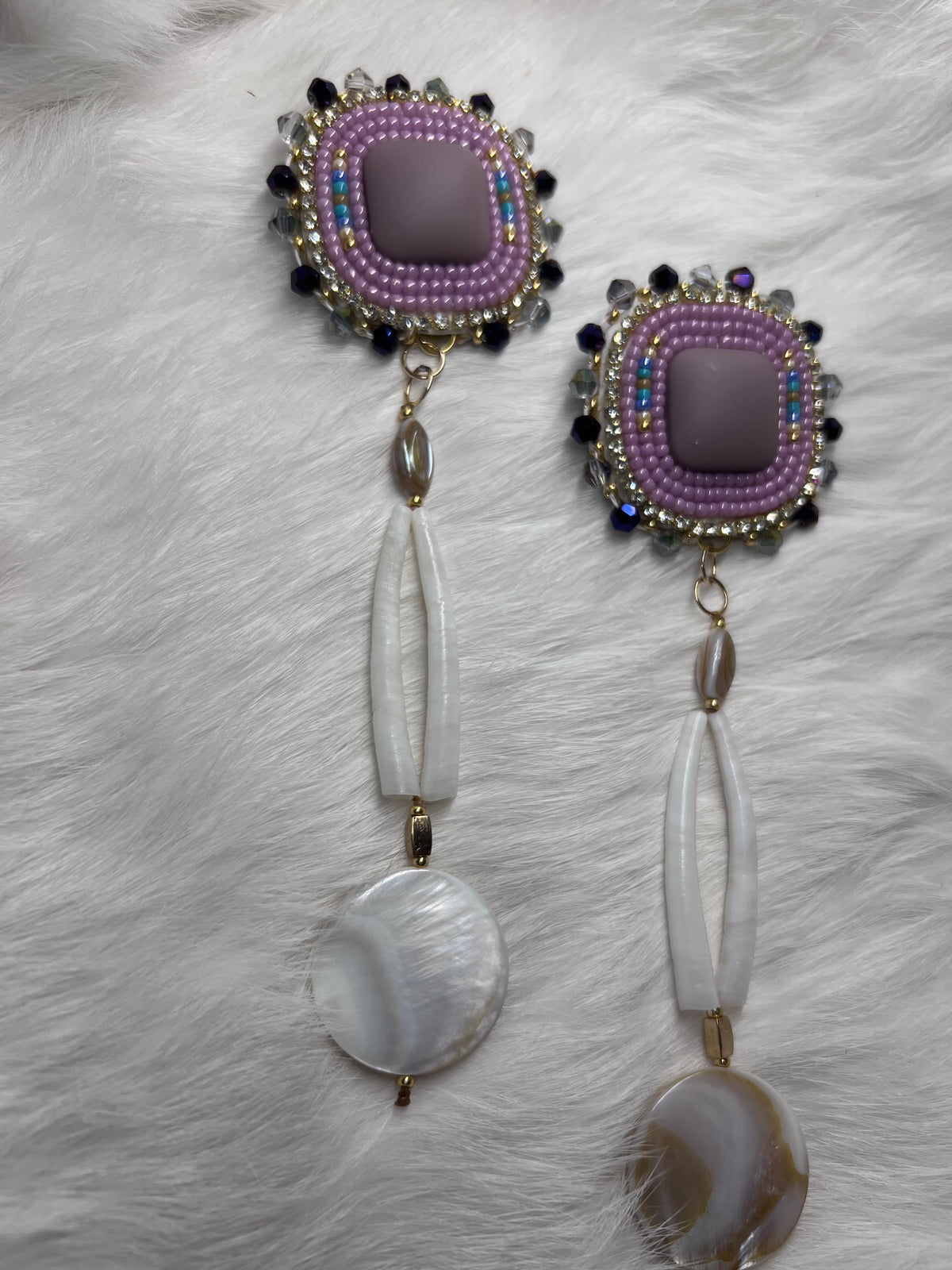 Purple dentalium Coquille shell