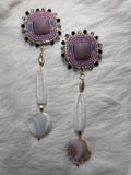 Purple dentalium Coquille shell
